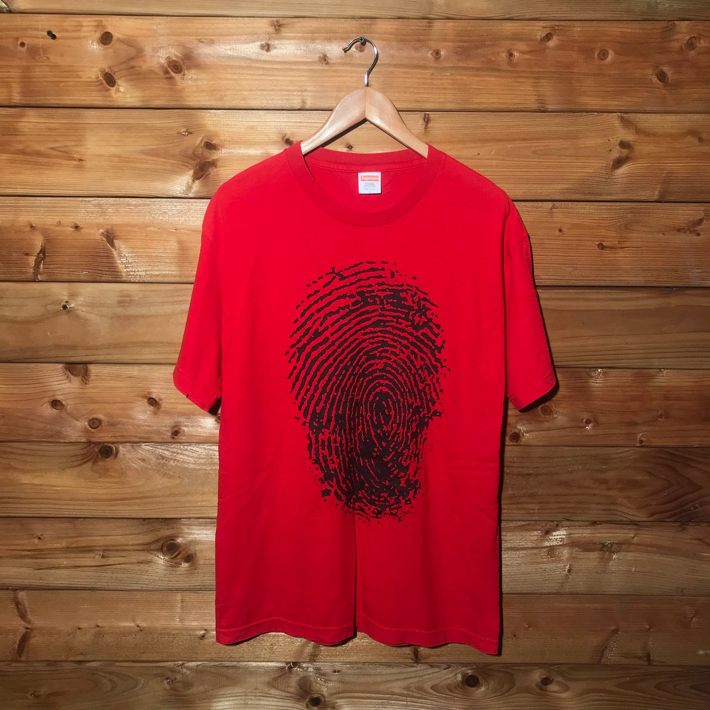 Supreme Fingerprint logo t shirt