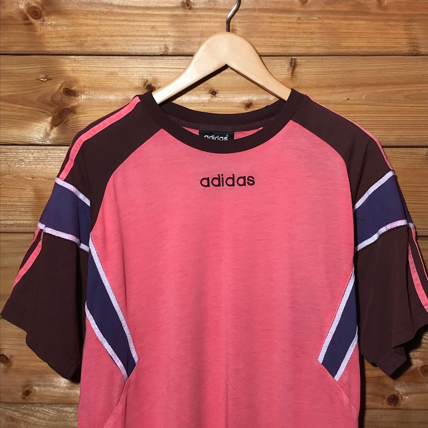 Adidas Spellout Striped t shirt