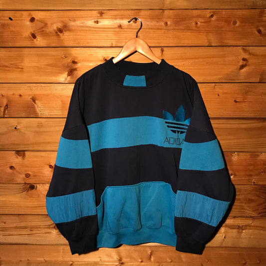 80s Adidas Striped Trefoil sweatshirt