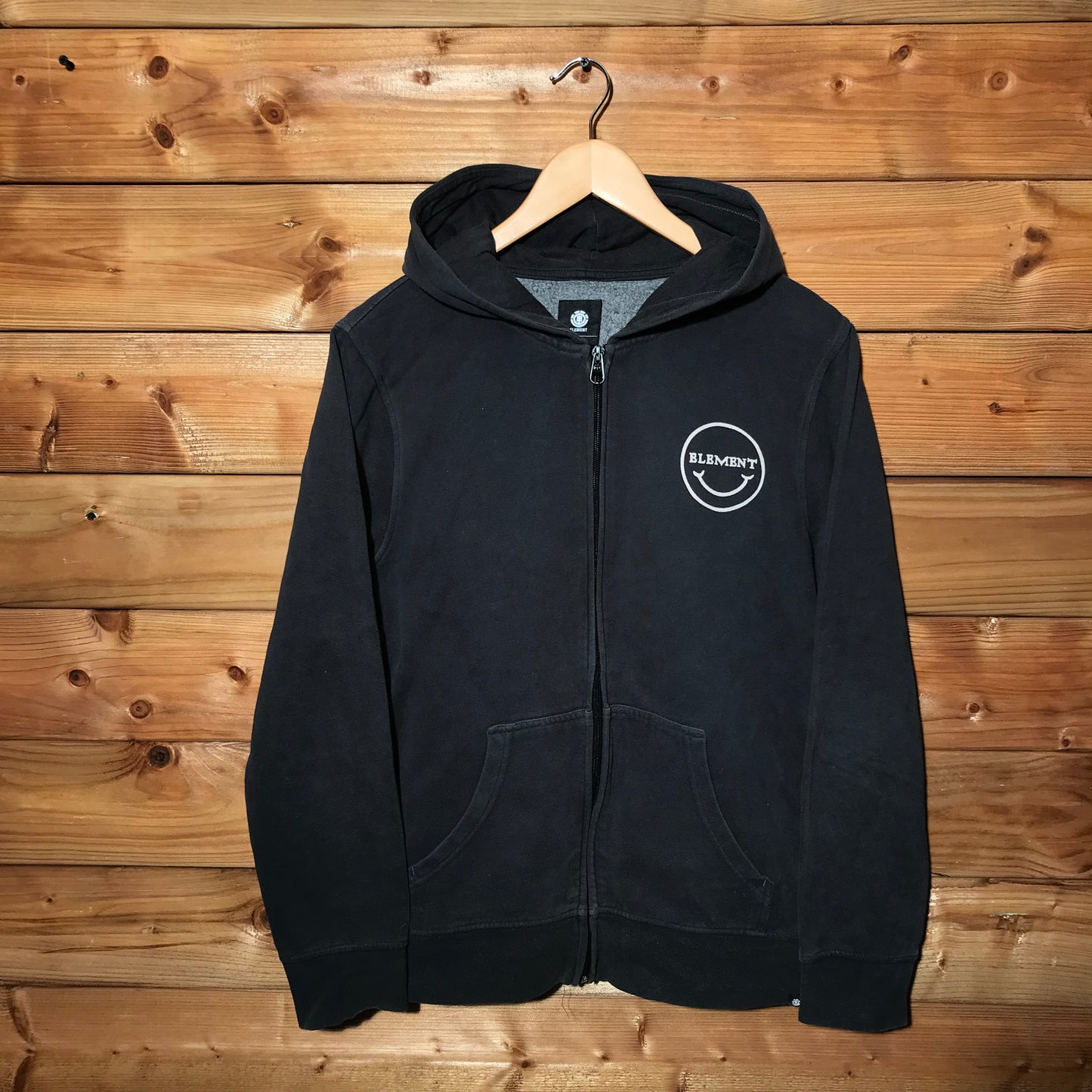 Element Smiley zip up hoodie