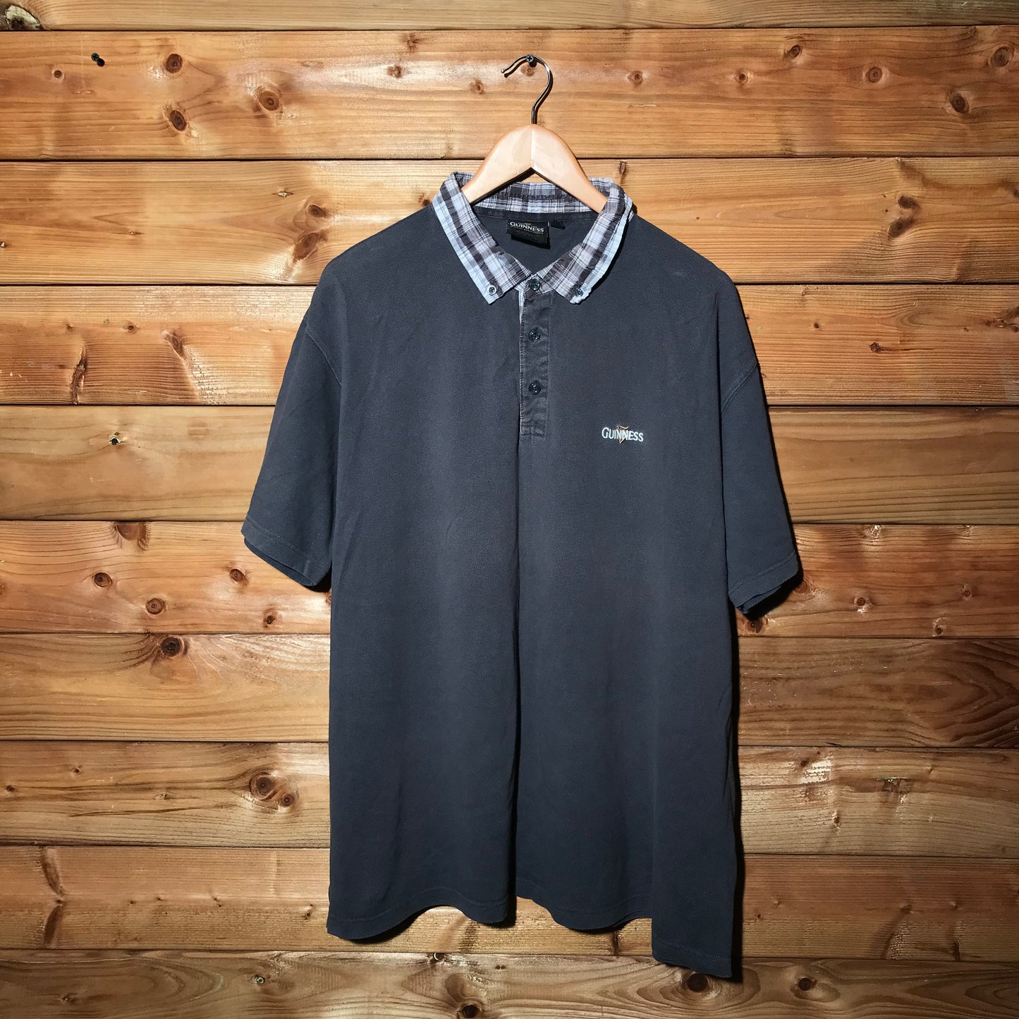 Guinness Tartan Collar polo t shirt