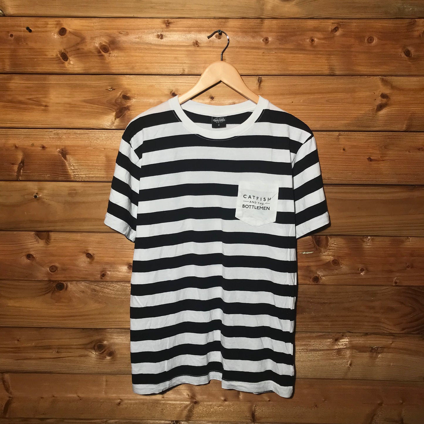 Catfish and the Bottlemen striped pocket t shirt