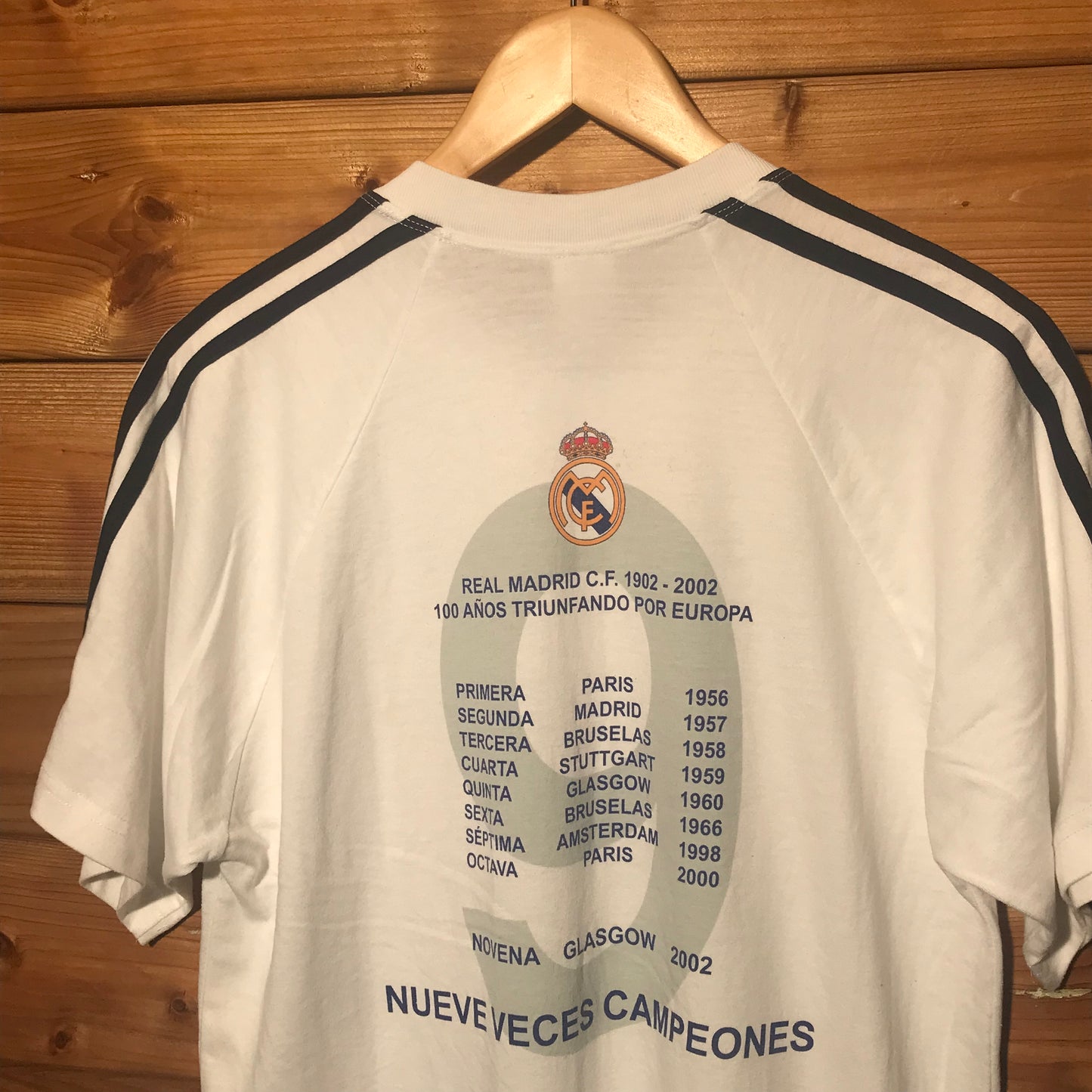 2002 Adidas Real Madrid Champions League t shirt