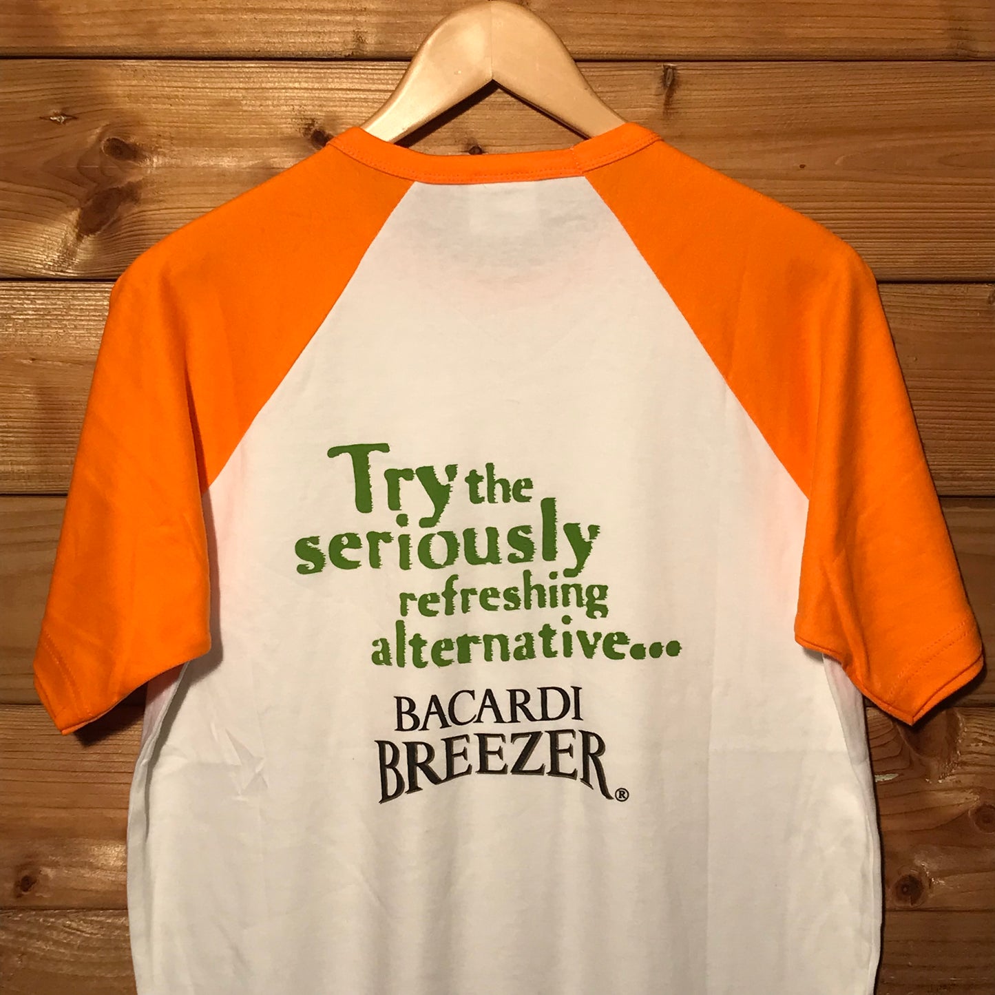 Bacardi Breezer Raglan promo t shirt