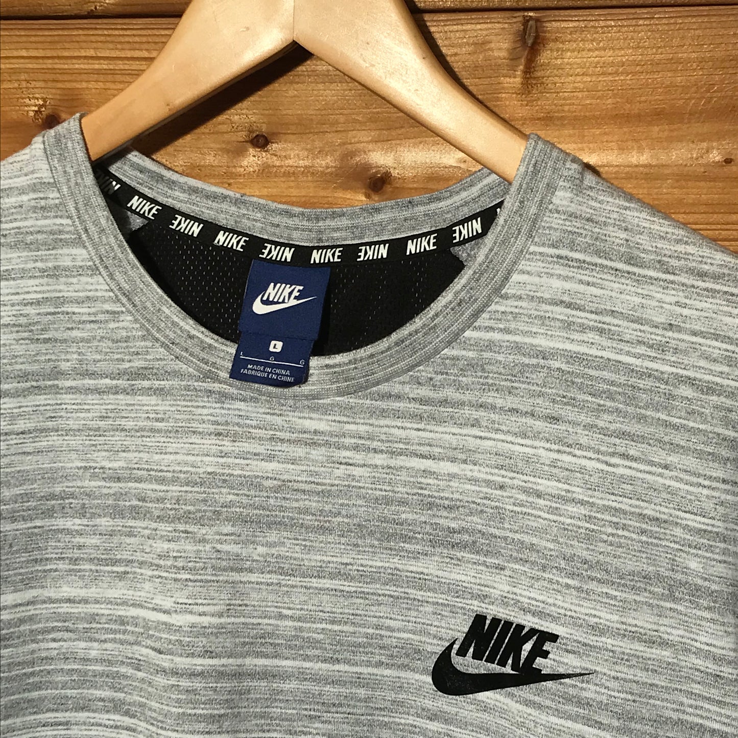 Nike essentials gradient striped t shirt