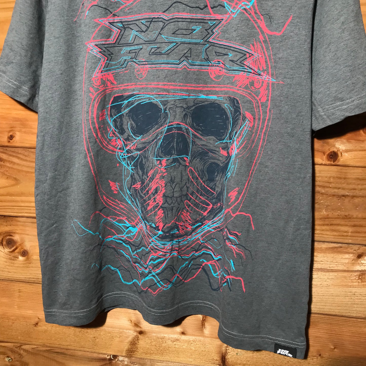 No Fear Neon Skull t shirt