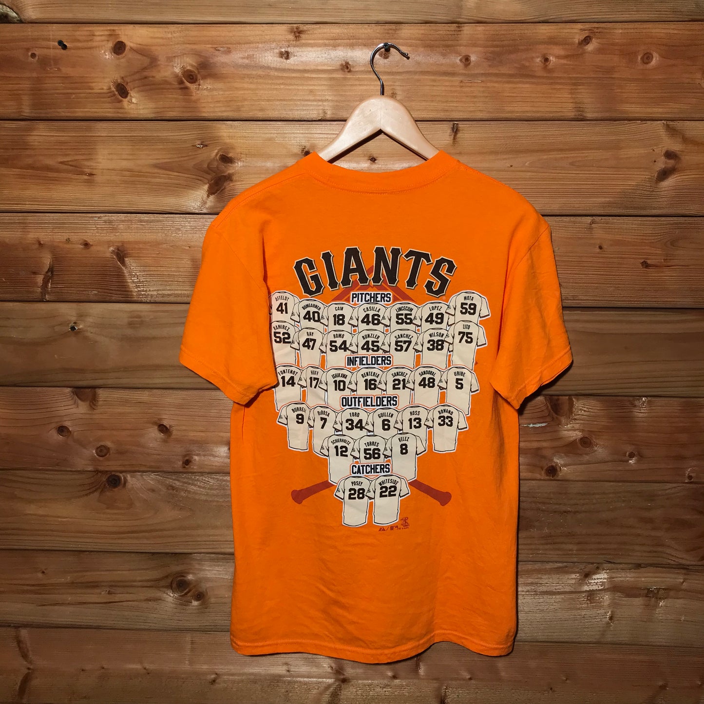 Majestic T-Shirt San Francisco Giants World Series Champions 2010 Size M
