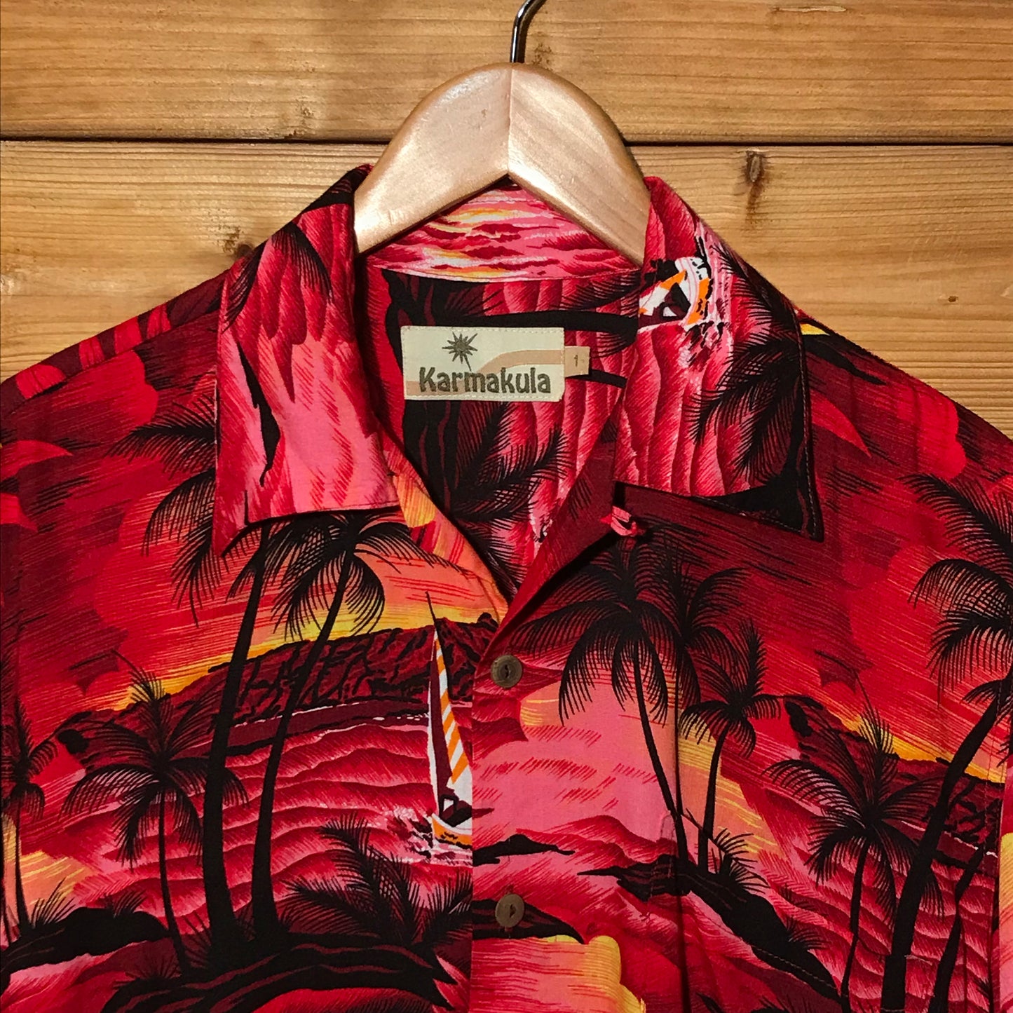 90s Karmakula Hawaiian Rayon shirt