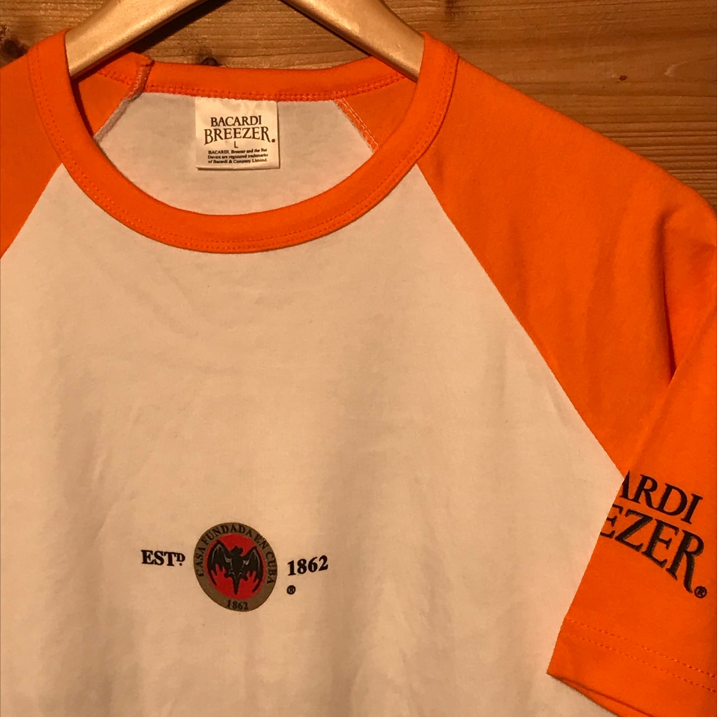 Bacardi Breezer Raglan promo t shirt