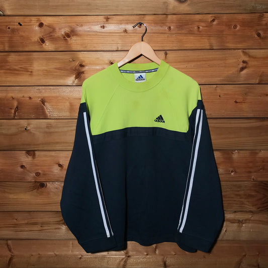 90s Adidas Striped Split sweatshirt