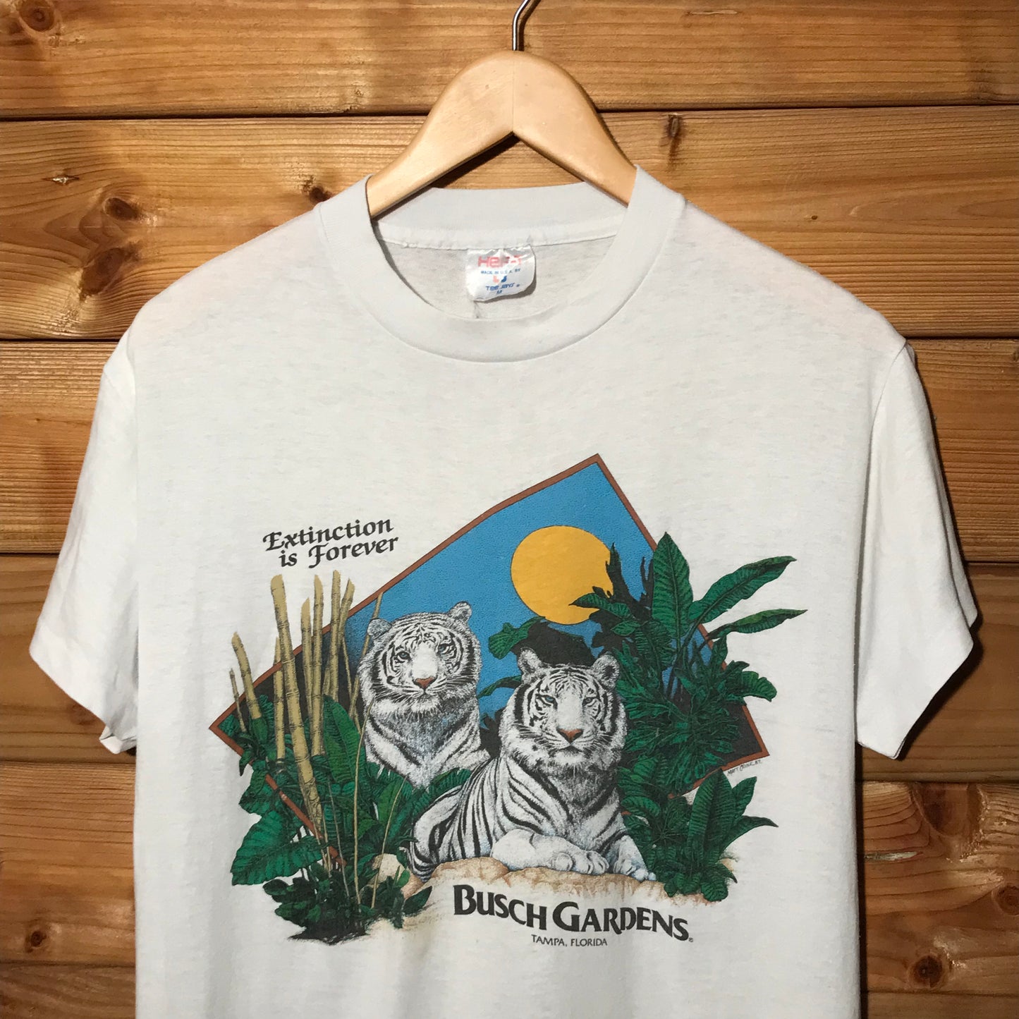 1987 Busch Gardens Extinction Awareness t shirt