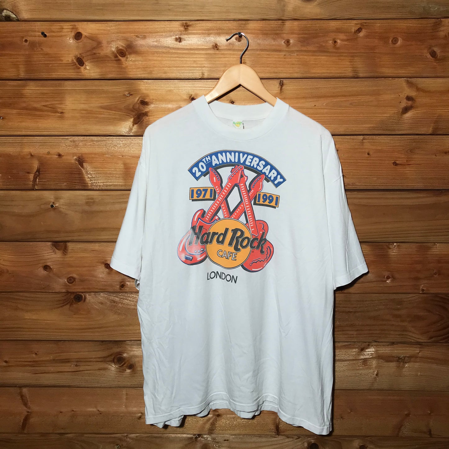 1991 Hard Rock Cafe London 20th Anniversary t shirt