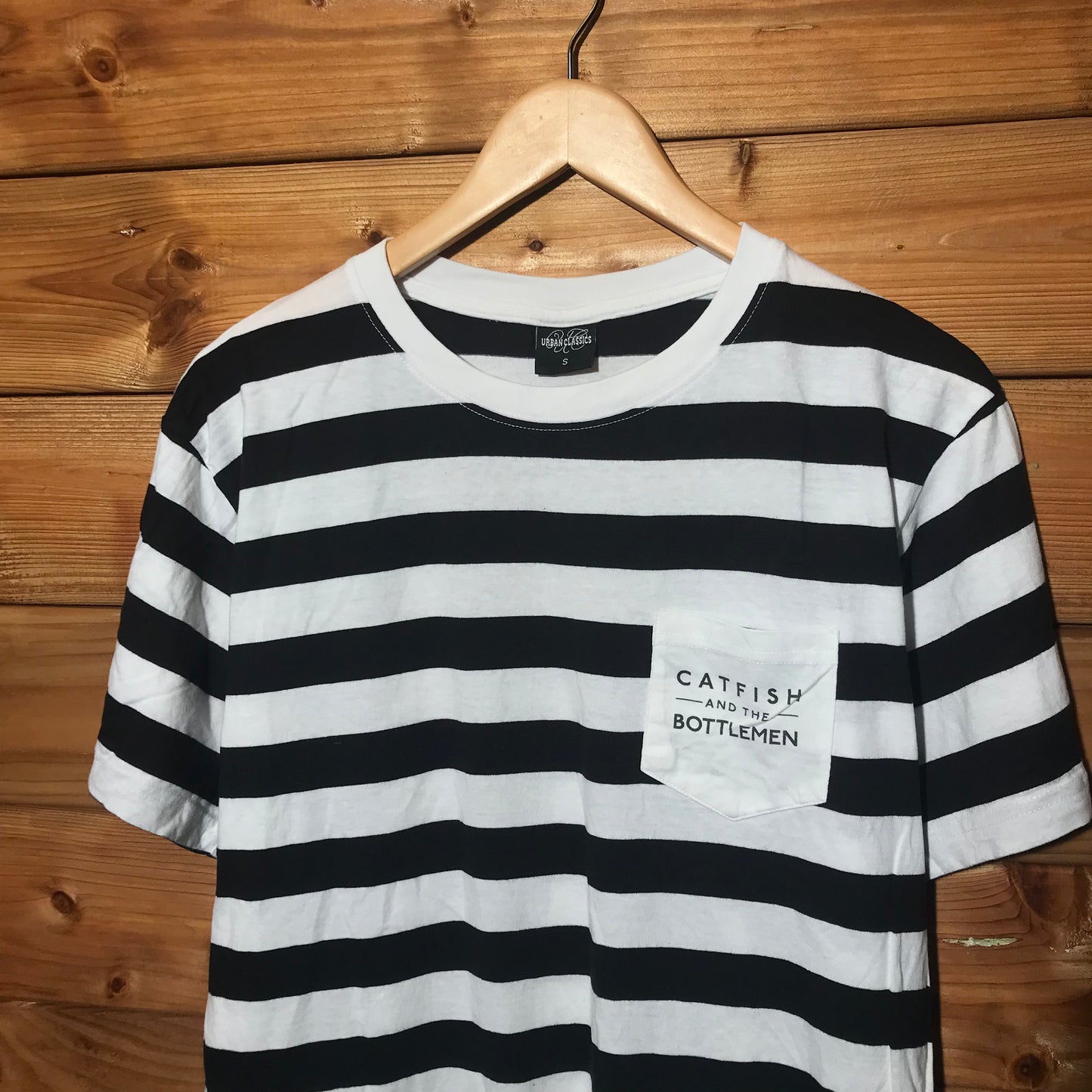 Catfish and the Bottlemen striped pocket t shirt