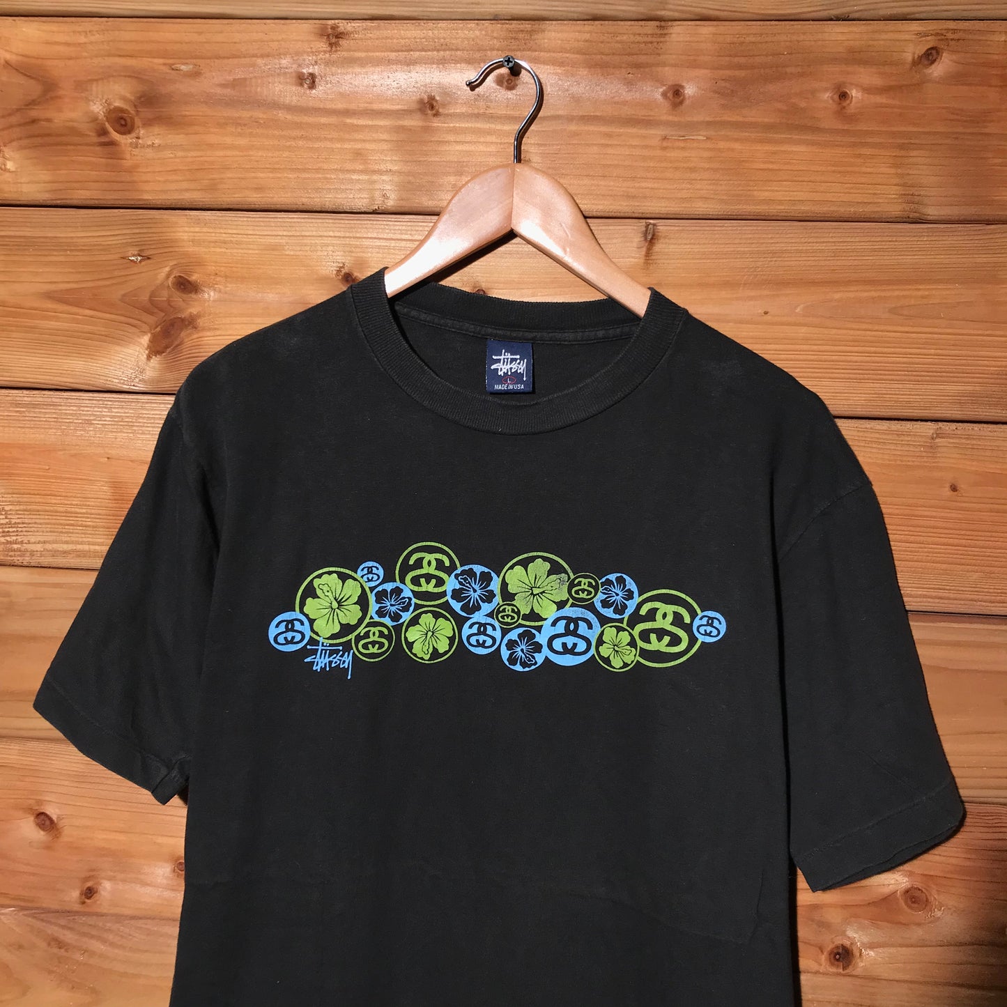 90s Stüssy Floral Link t shirt