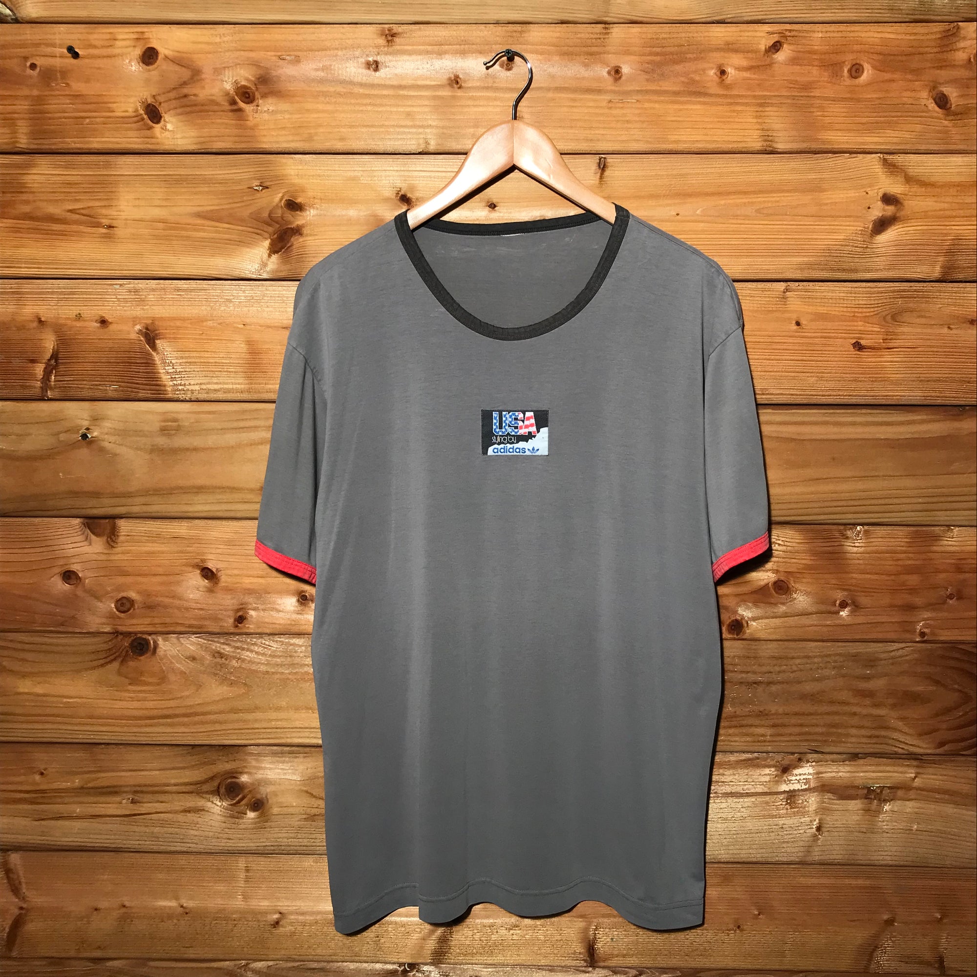 Adidas USA Styling ringer t shirt