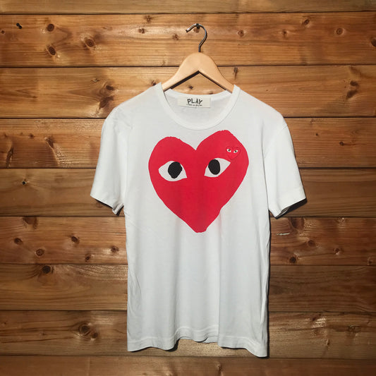 Comme Des Garçons Play Double Heart t shirt