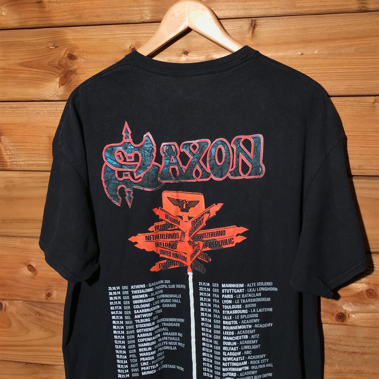 Saxon Warriors of the Road tour t shirt