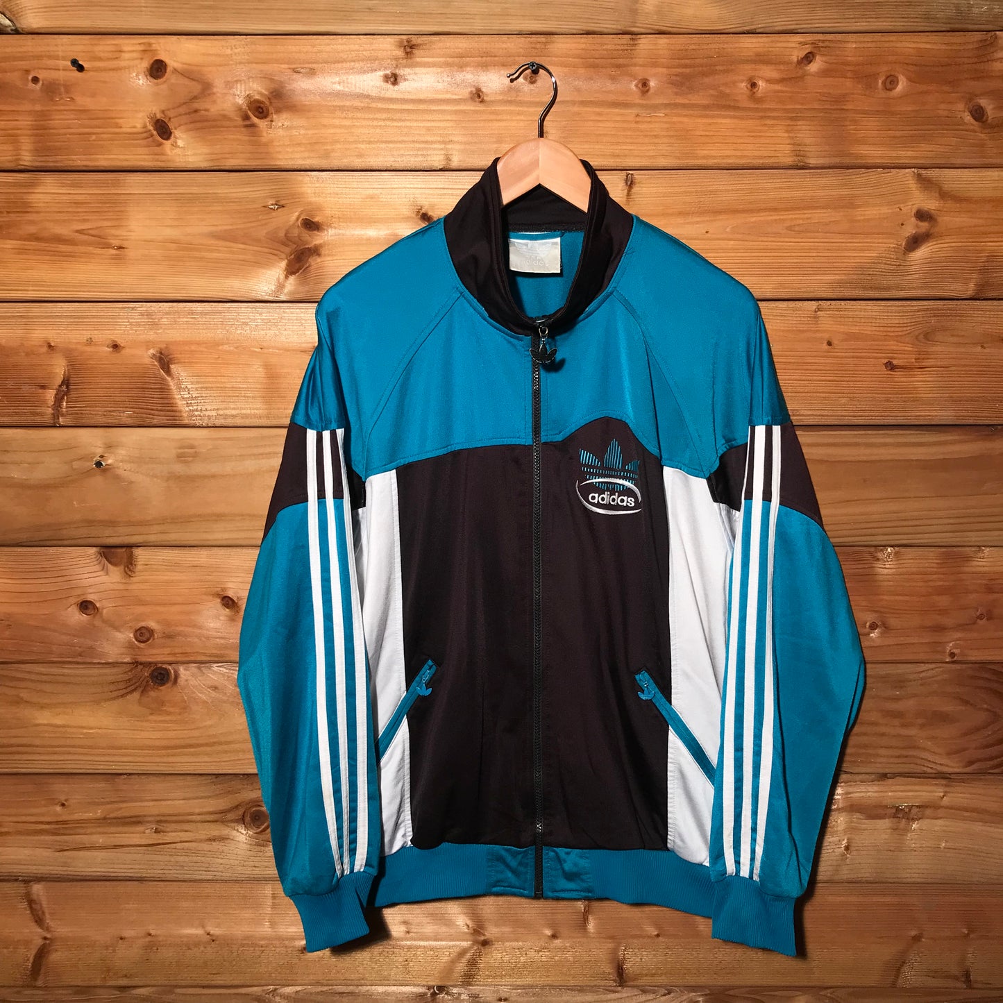 90s Adidas Trefoil zip up track jacket