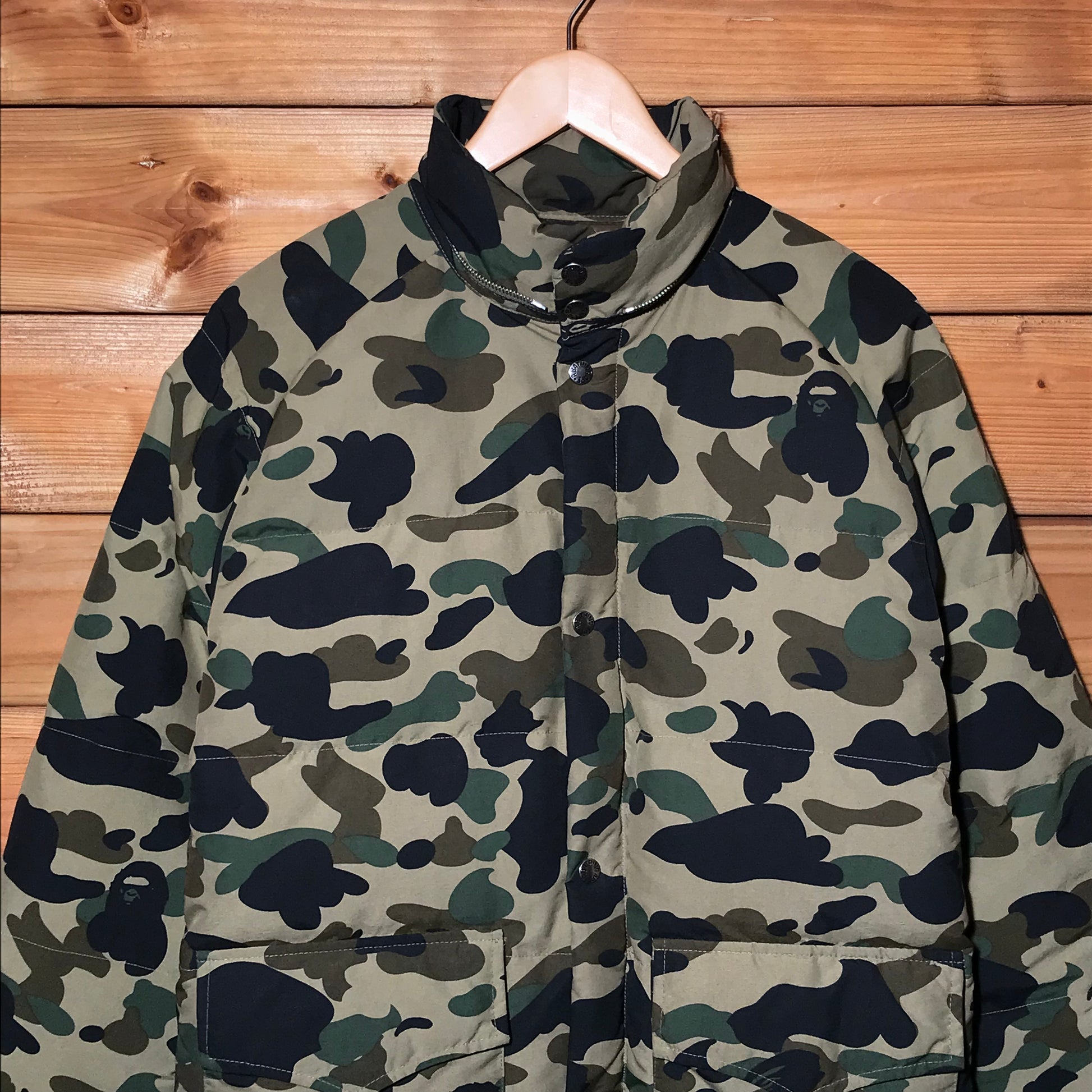 Bape camo sale bubble jacket