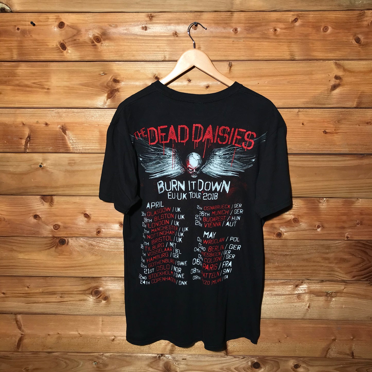 The Dead Daisies Burn It Down tour t shirt