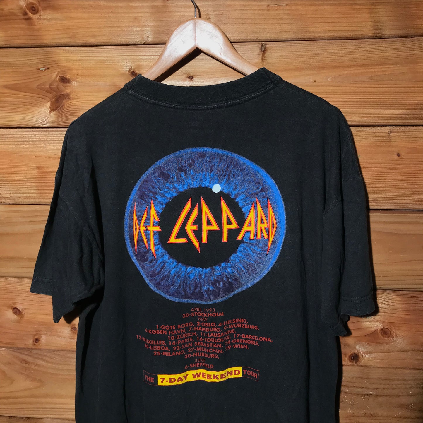 1993 Def Leppard The Adrenalize 7 Day Weekend Tour t shirt