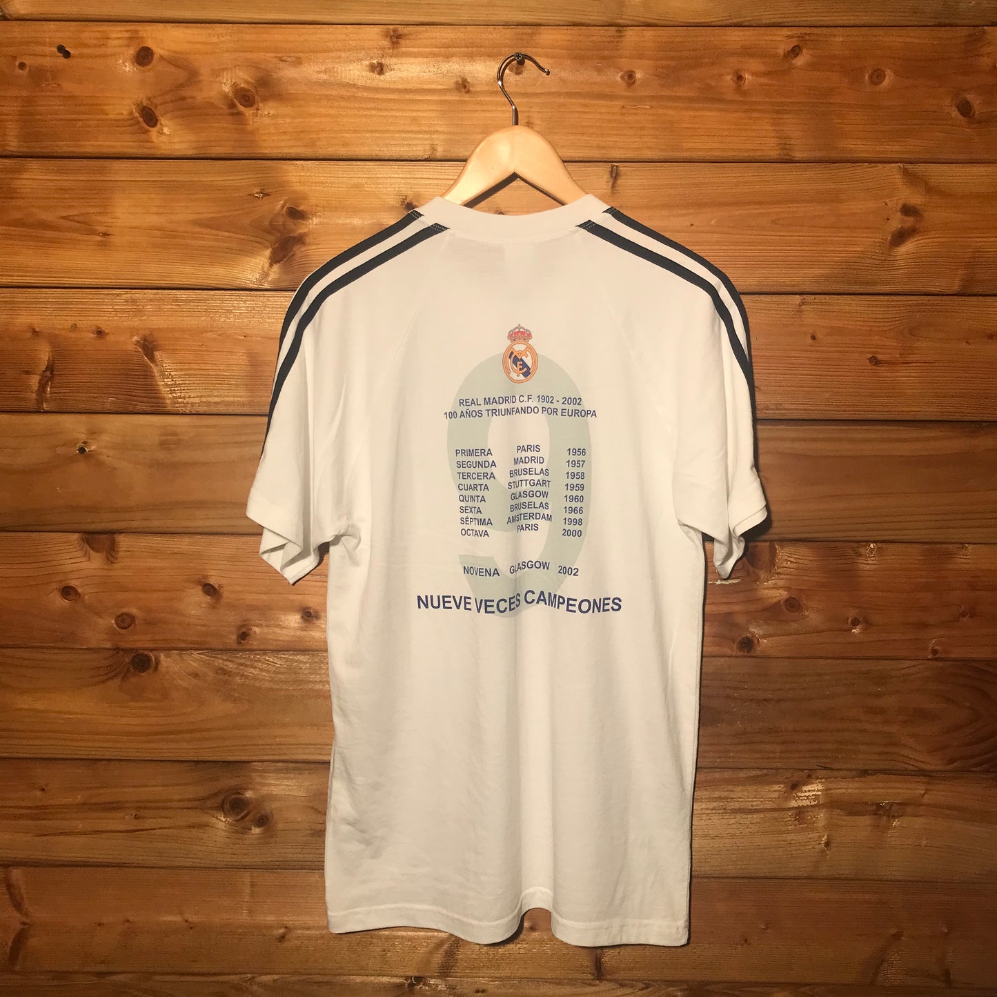 2002 Adidas Real Madrid Champions League t shirt