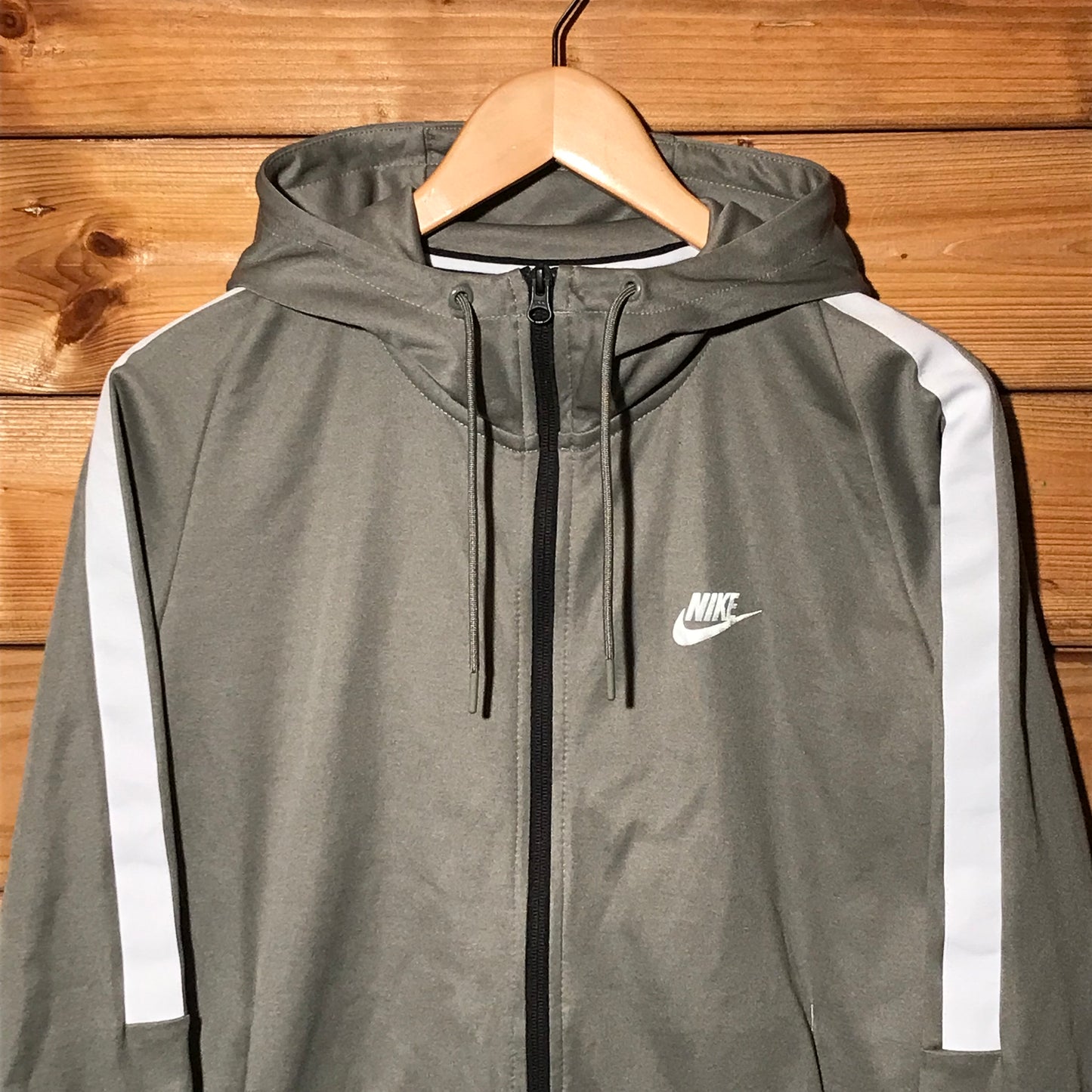 Nike striped zip up track jacket