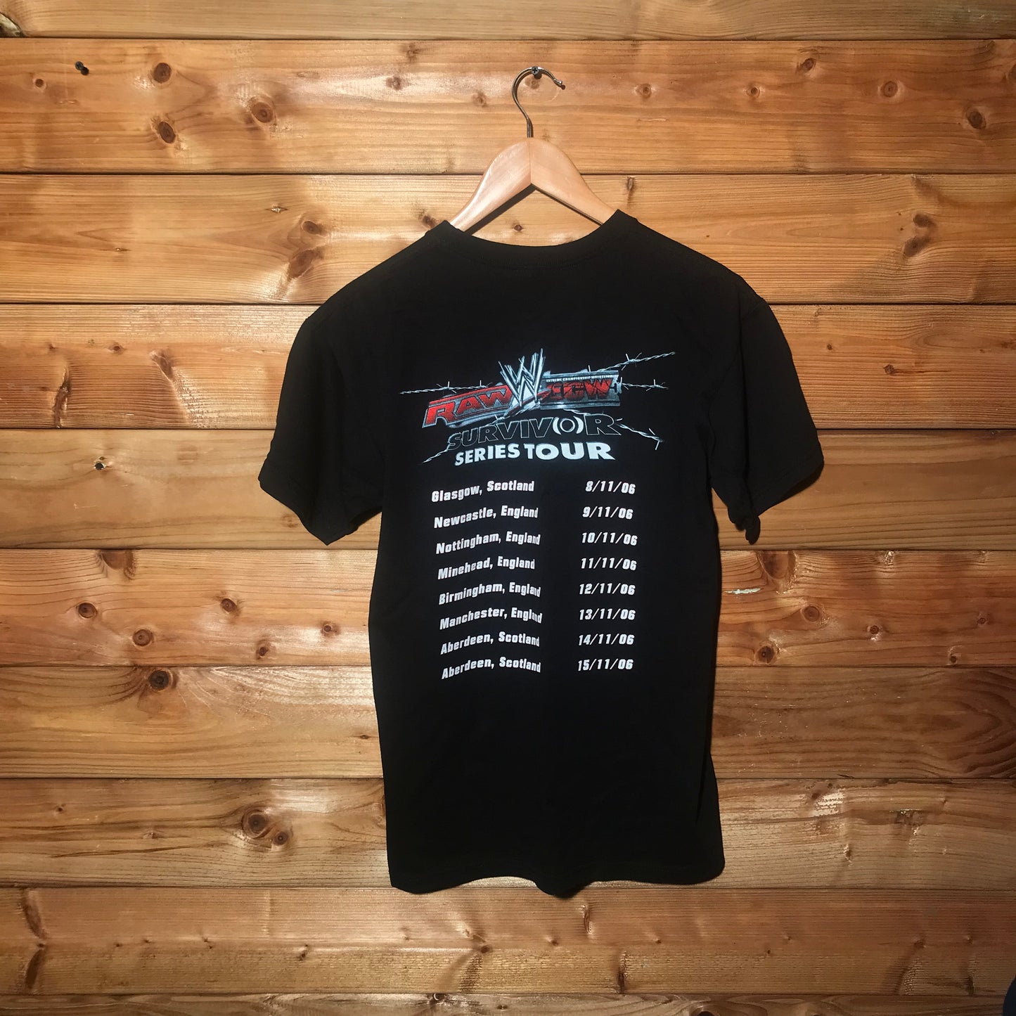 2006 WWE Raw Survivor Series Tour t shirt