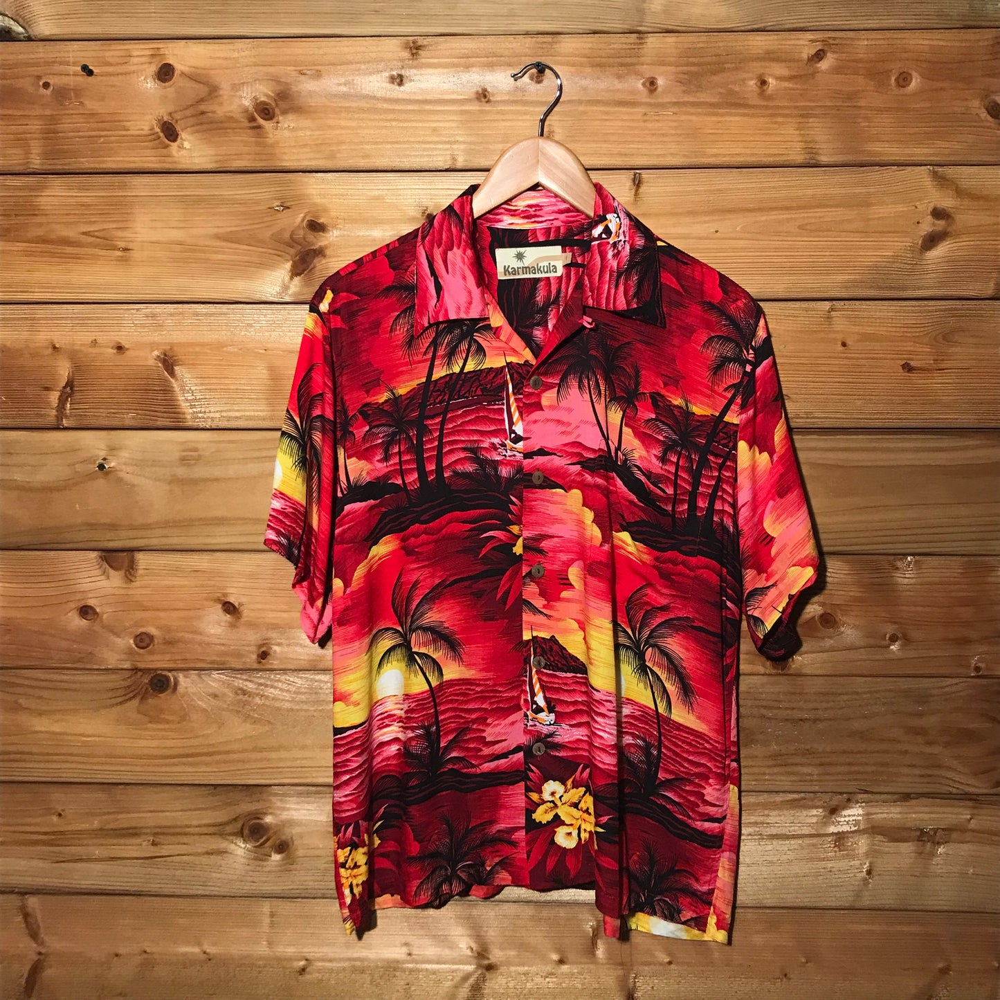 90s Karmakula Hawaiian Rayon shirt