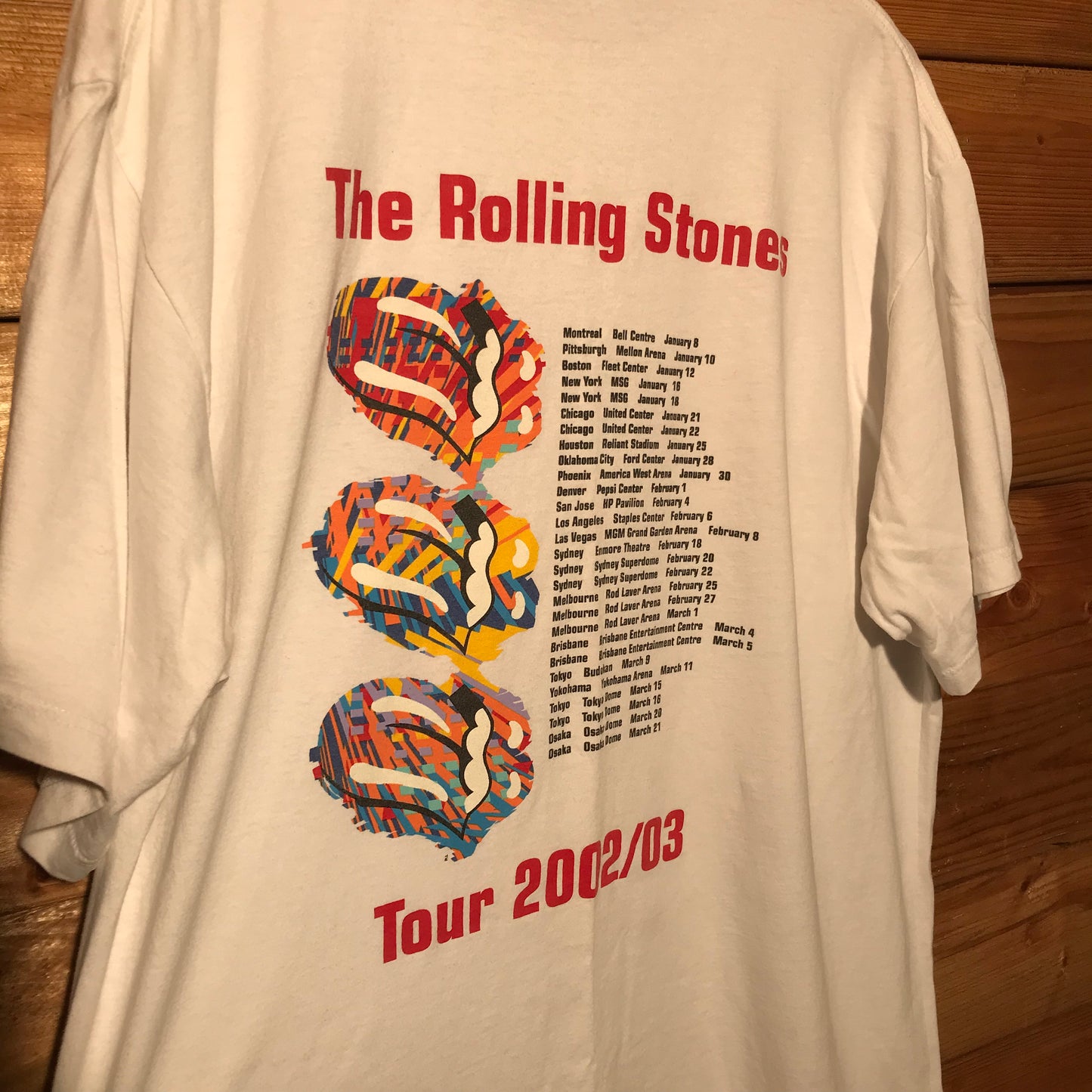 2002 The Rolling Stones tour t shirt