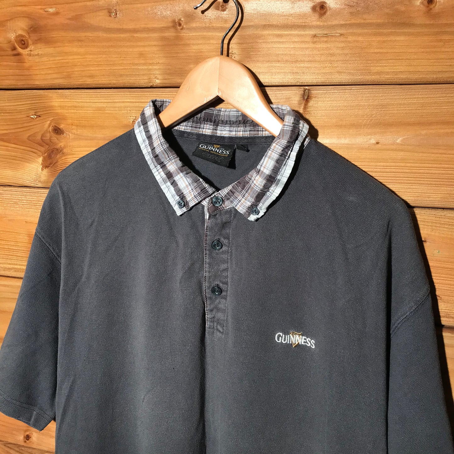 Guinness Tartan Collar polo t shirt