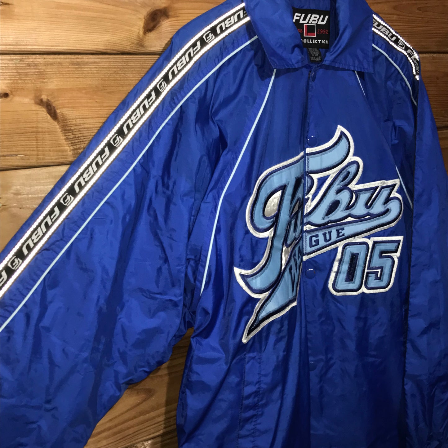 Fubu League 05 taped windbreaker jacket