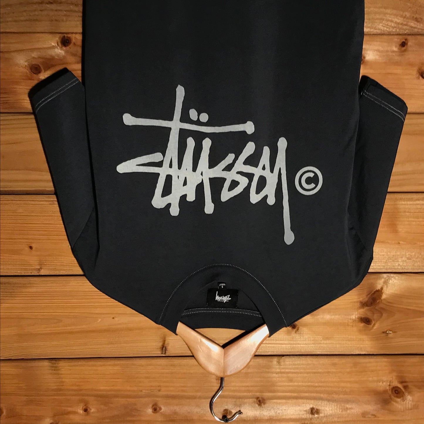 Stüssy Upside Down Script Spellout t shirt