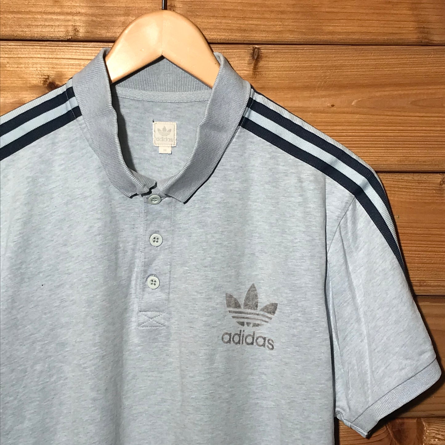 Adidas Trefoil Striped polo t shirt