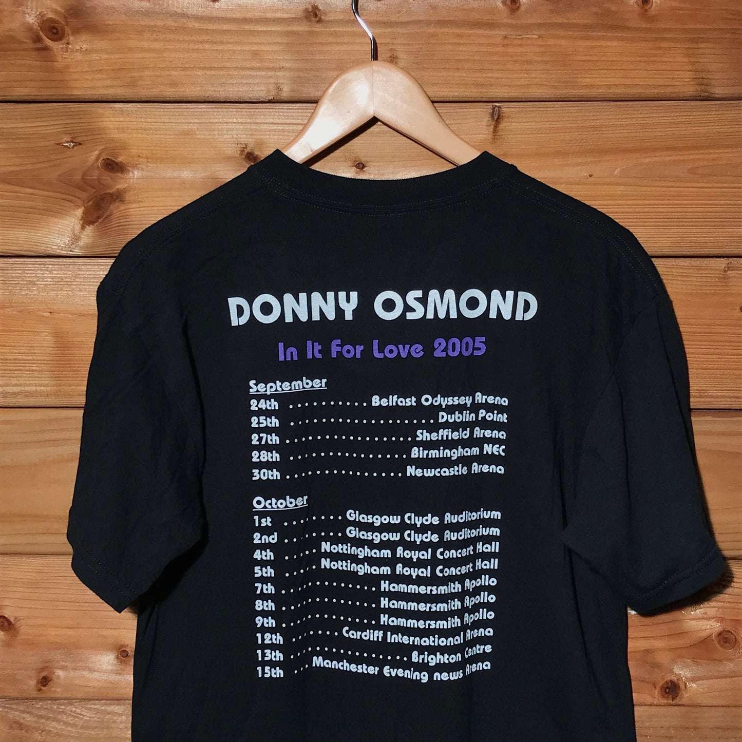 2005 Donny Osmond In It For Love tour t shirt