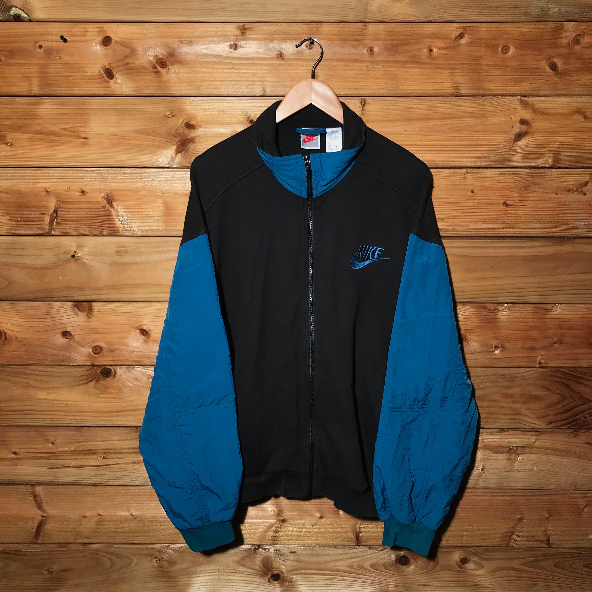 Nike jacket blue outlet and black