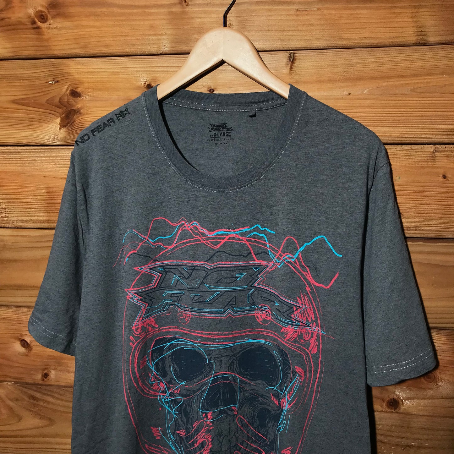 No Fear Neon Skull t shirt