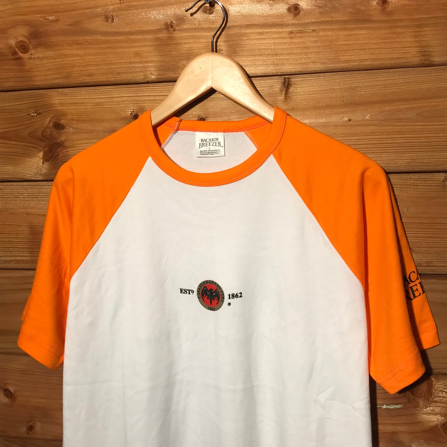 Bacardi Breezer Raglan promo t shirt