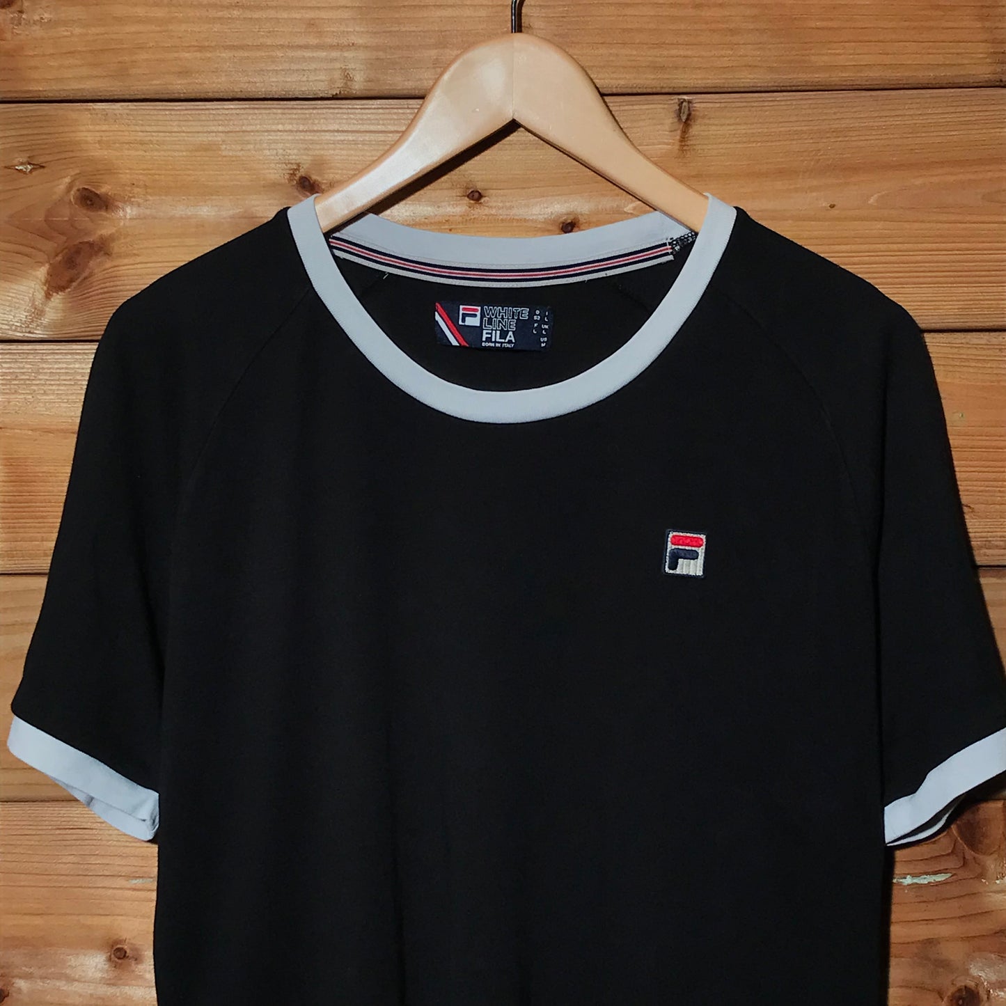 Fila White Line ringer t shirt