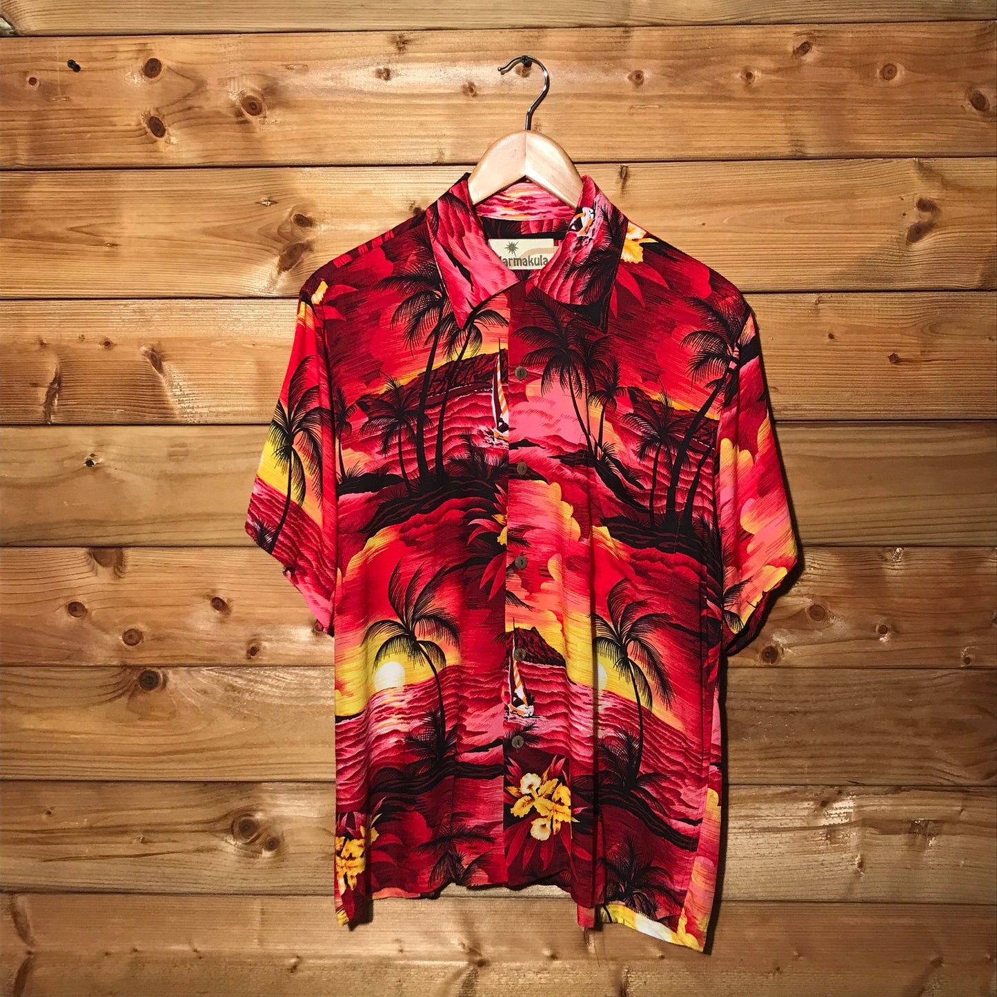 90s Karmakula Hawaiian Rayon shirt