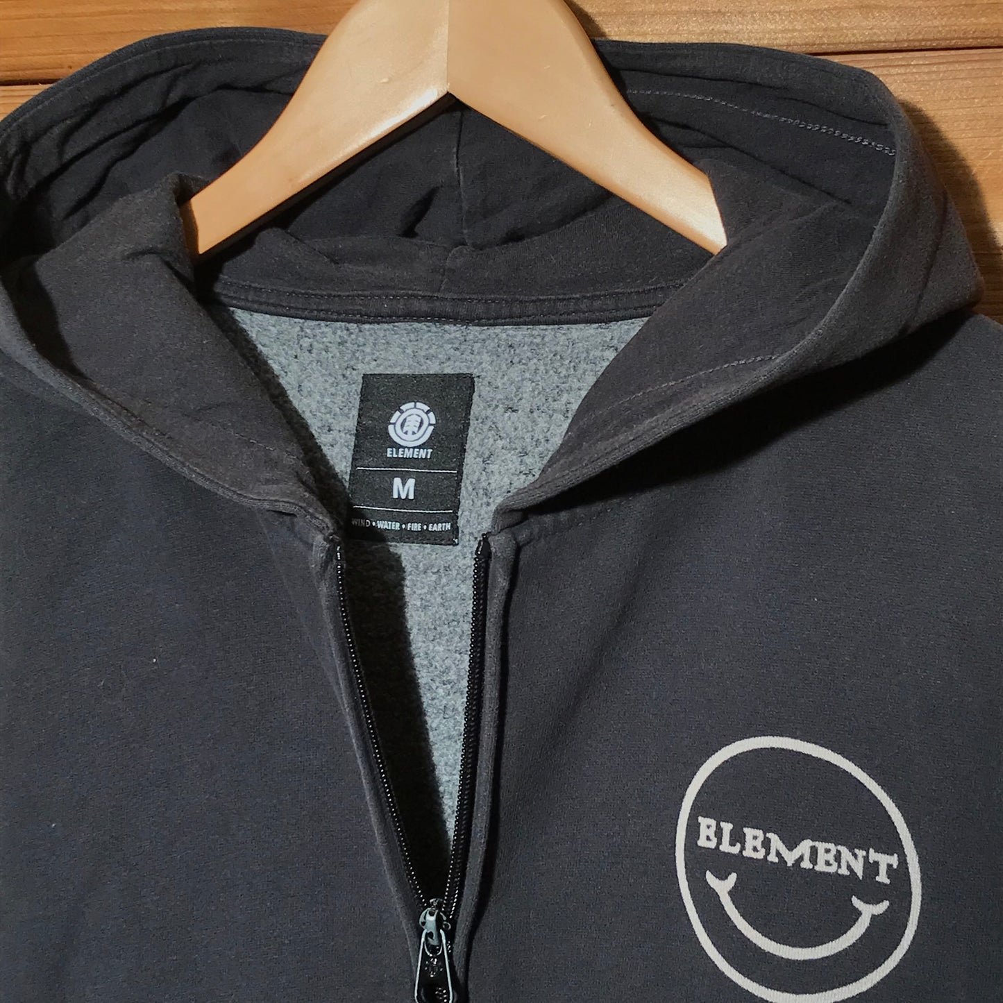 Element Smiley zip up hoodie