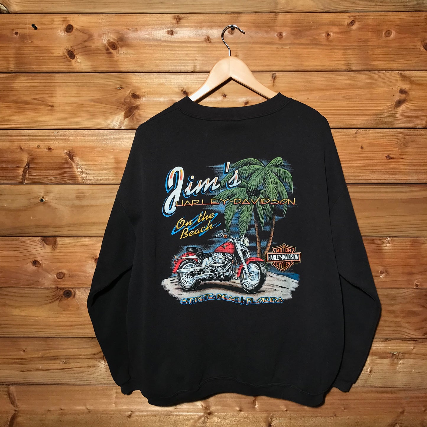 1997 Harley Davidson Jims On The Beach zip up sweatshirt