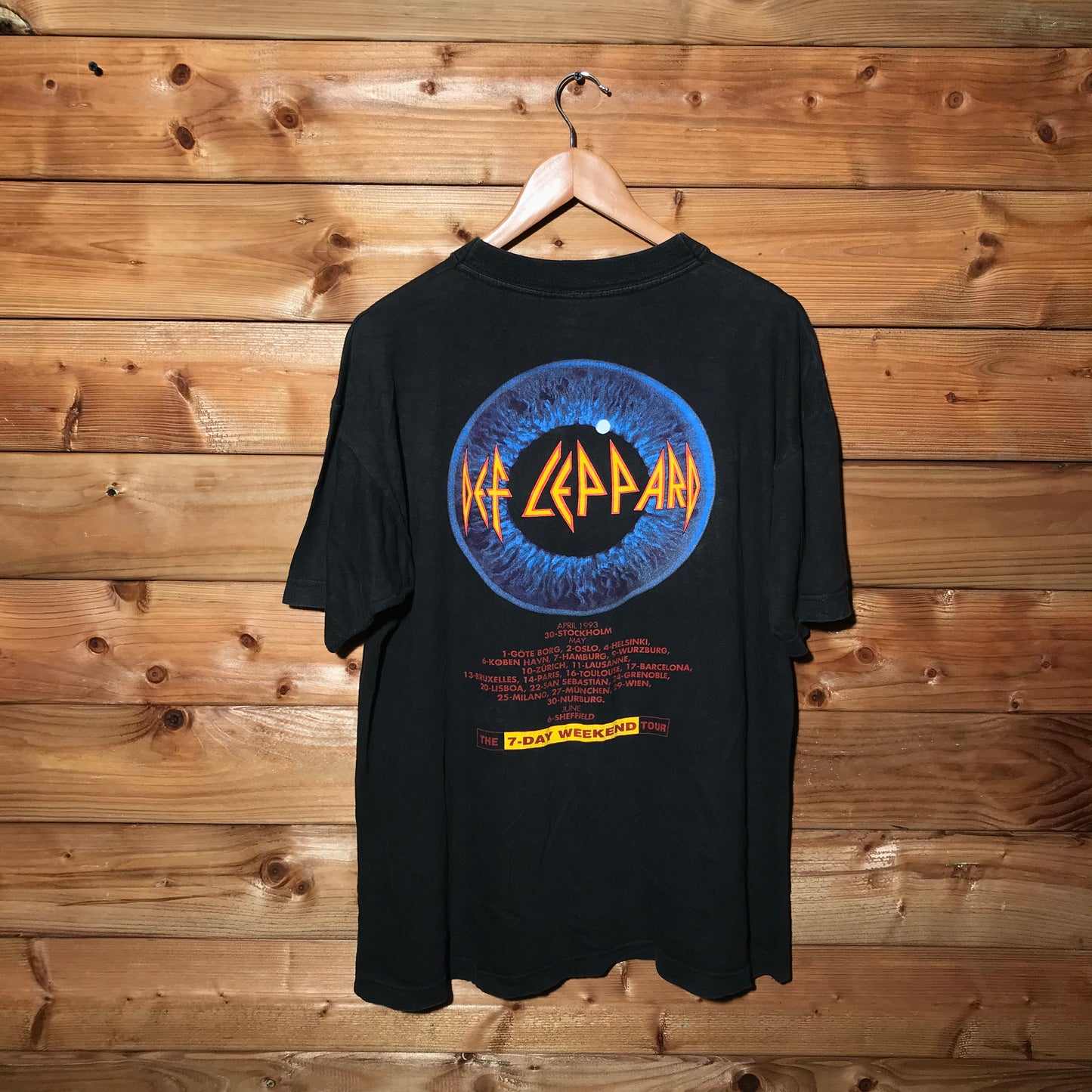 1993 Def Leppard The Adrenalize 7 Day Weekend Tour t shirt