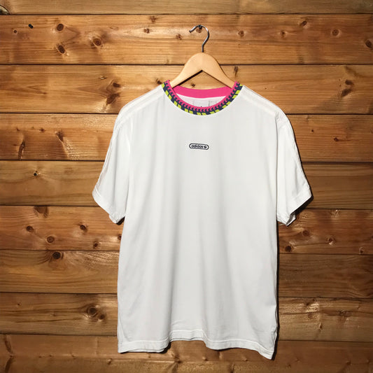 Adidas Neon Collar Spellout t shirt