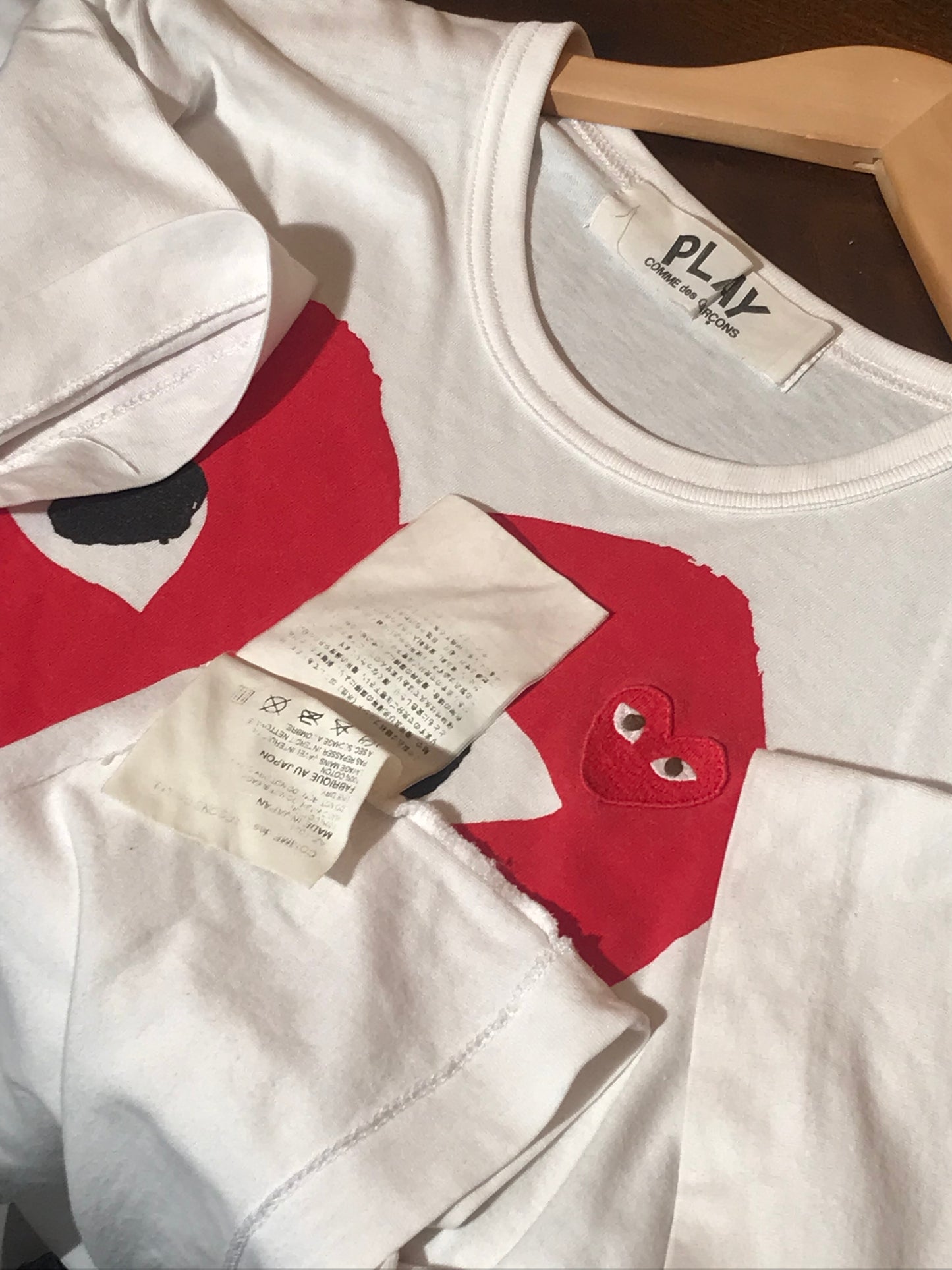 Comme Des Garçons Play Double Heart t shirt