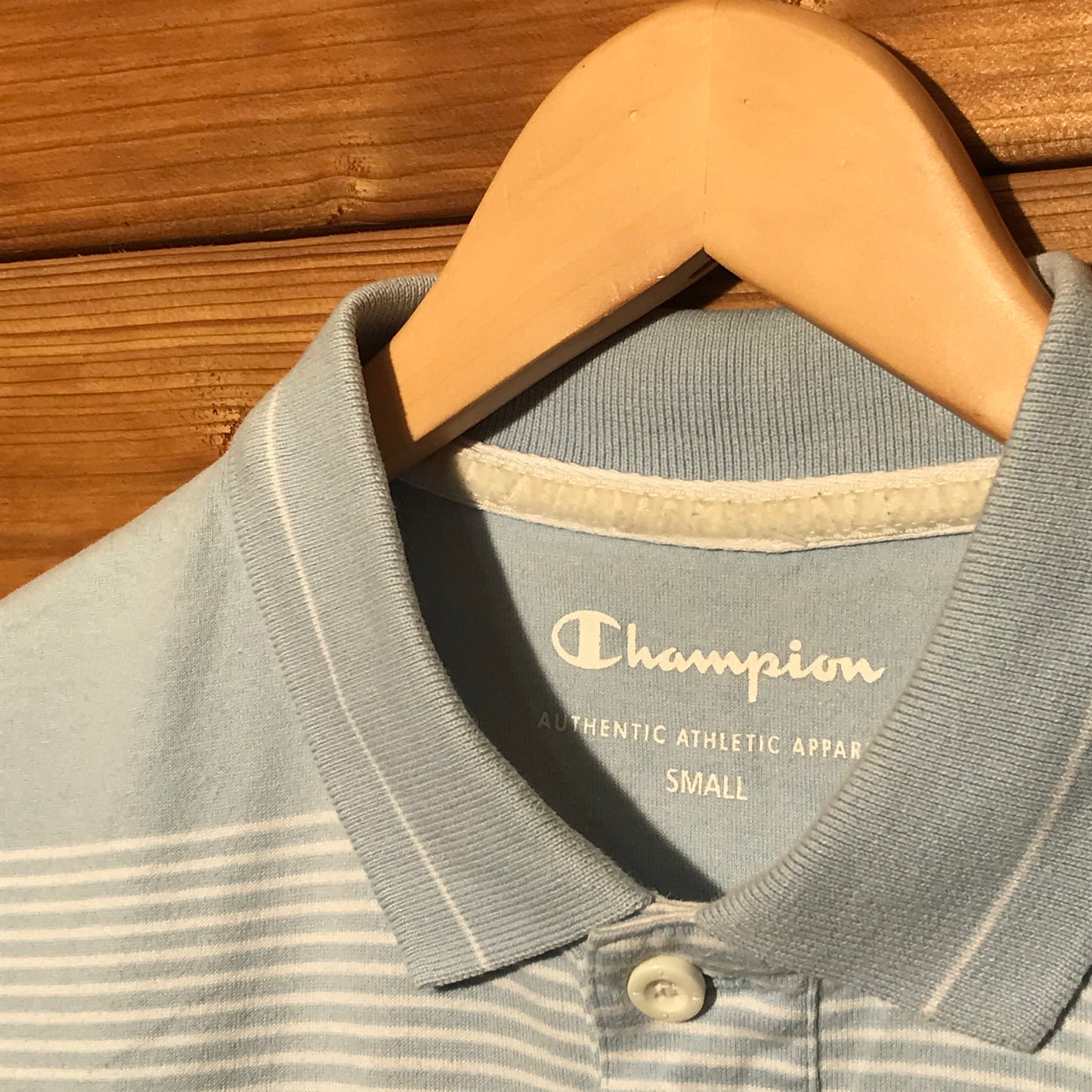 Champion striped polo t shirt