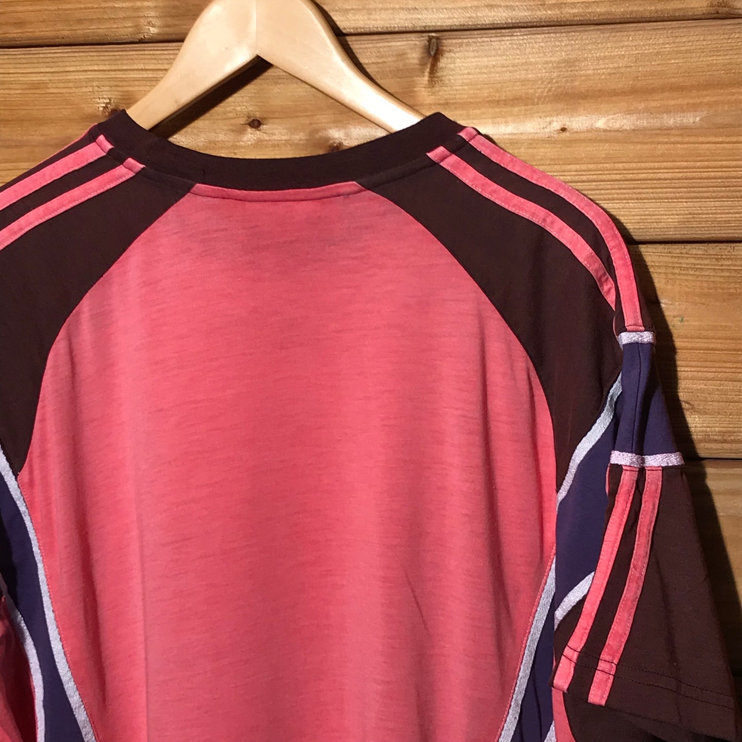 Adidas Spellout Striped t shirt