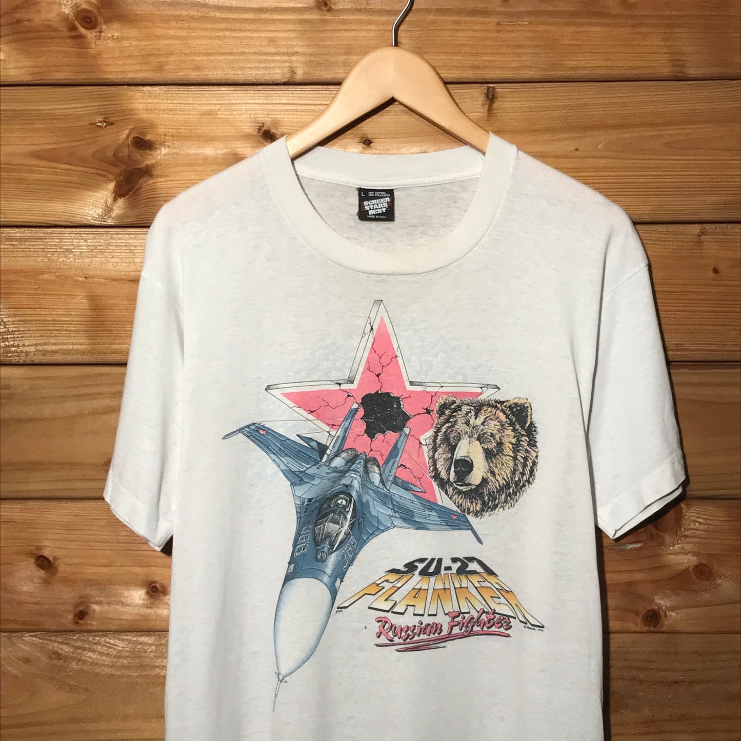 1992 SU-27 Flanker Russian Fighter Jet t shirt