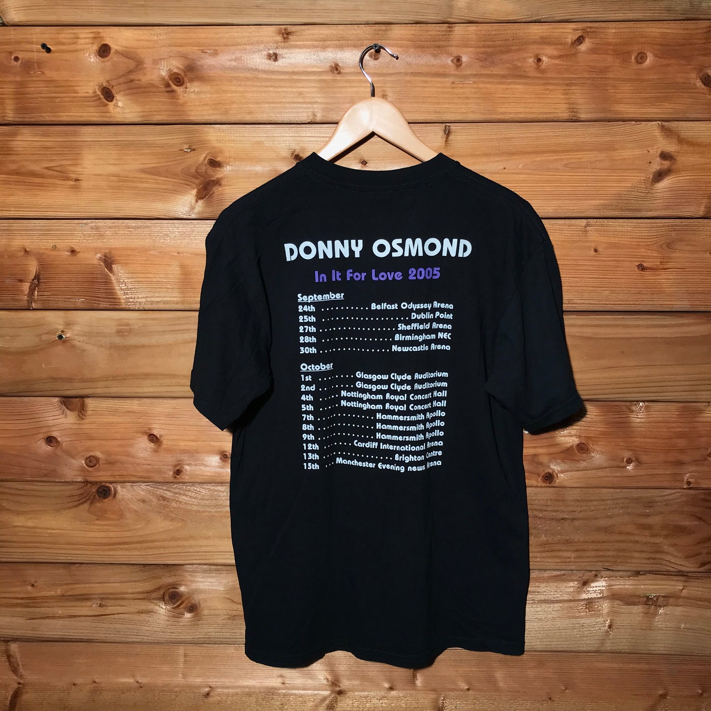 2005 Donny Osmond In It For Love tour t shirt