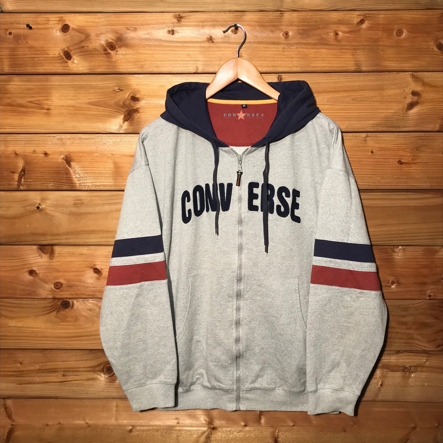 Converse Spellout zip up hoodie